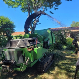 Broyeur en action